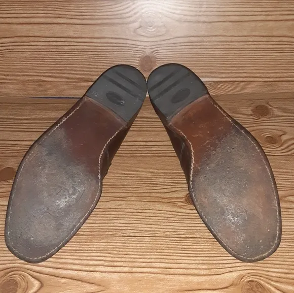Mens' Allen Edmonds Bermuda Brown Leather Loafers Size 9.5 C