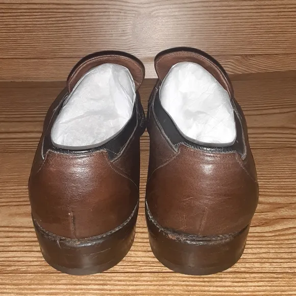 Mens' Allen Edmonds Bermuda Brown Leather Loafers Size 9.5 C
