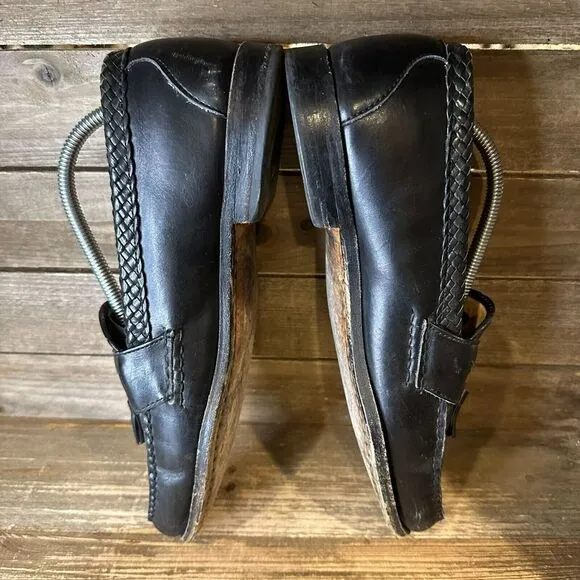 Mens Allen Edmonds Maxfield Black Leather Woven Casual Penny Loafers Size 11‎ D