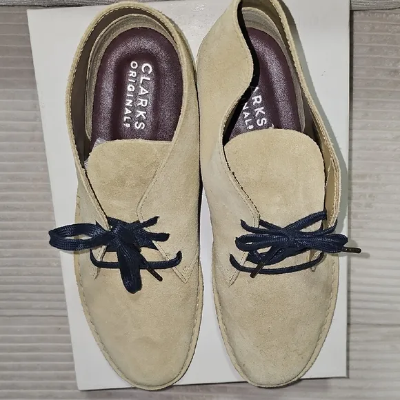 Men's Beige Suede Desert Boots