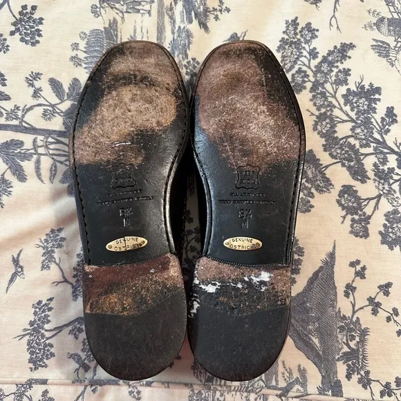 Men’s Belvedere Florence;Genuine Italian Handmade,Leather Ostrich Tassel Loafers