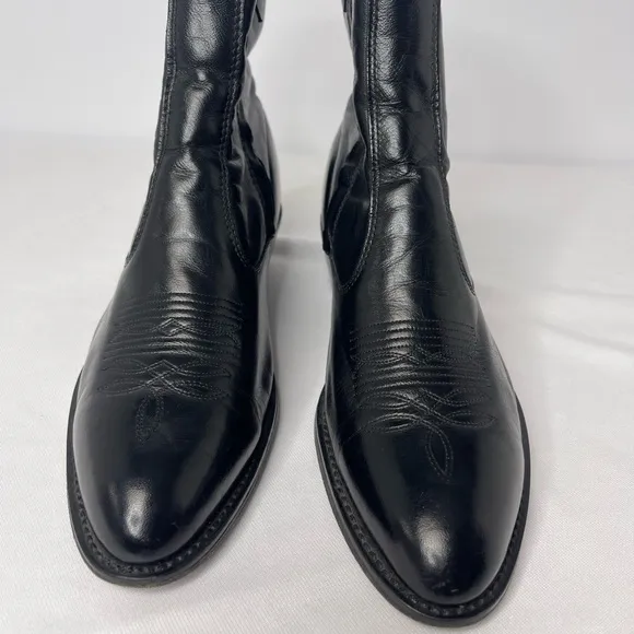 Men's Black Leather Ankle Boots (SB5)