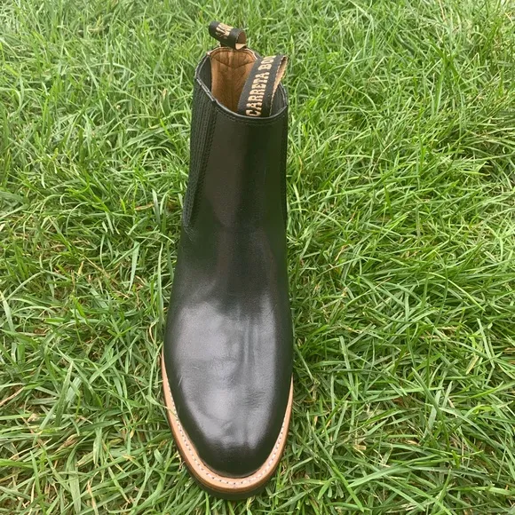 MEN’S BOTIN COWBOY SLIP ON ANKLE-ROUND BOOTS BLACK