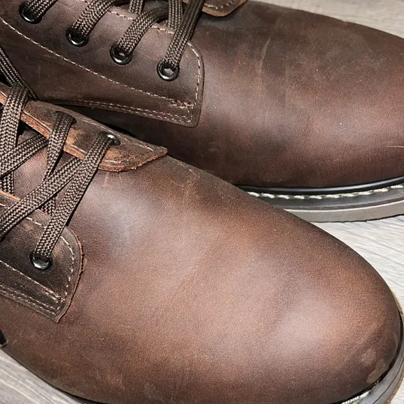 Men's Brown Leather Boots - Size 12