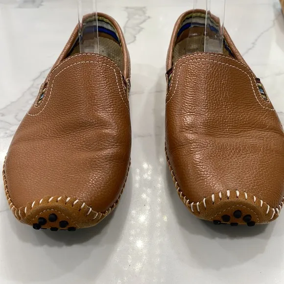Men’s Brown Leather Loafers. Size 11