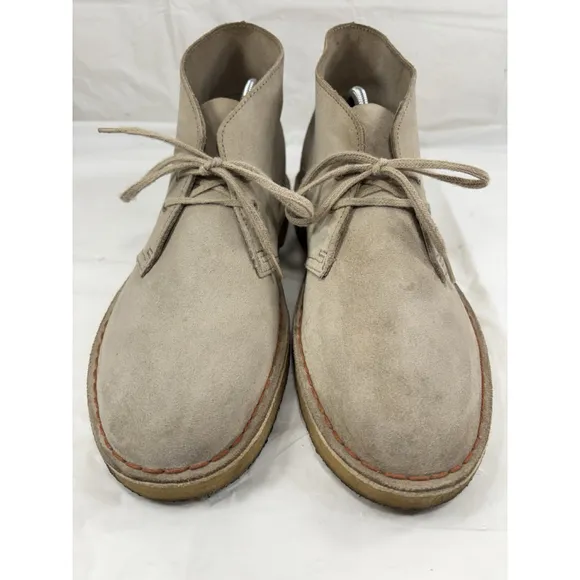 Mens Clark's Original Coal London Desert Suede Gum sole Chukka Boots Sand Suede