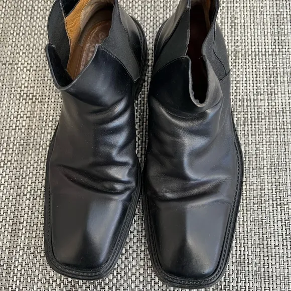 Men’s “Costume National” Black Leather Boots