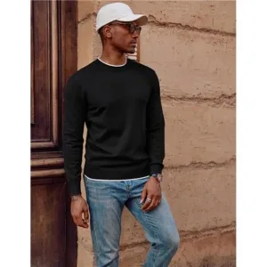 Mens Crewneck Dress Sweater‎ Slim Fit Lightweight Wool Blend Knitted Sweaters