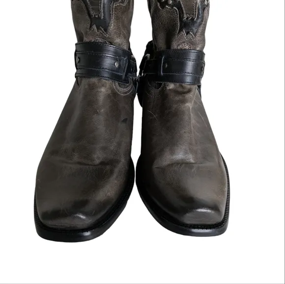 Men's Dingo War Eagle Studded Harness Western Boots...Size 10.5