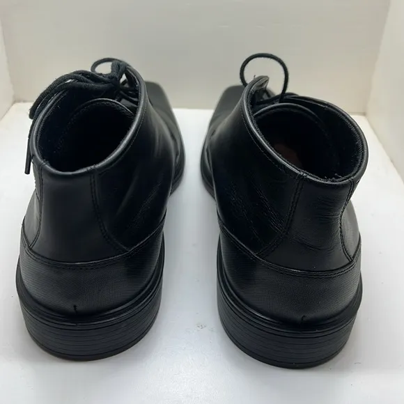 Men’s ECCO Johannesburg Gore Tex Black Leather Ankle Boots Shoes 46 12