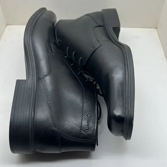 Men’s ECCO Johannesburg Gore Tex Black Leather Ankle Boots Shoes 46 12