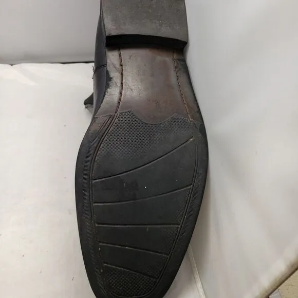 Mens GH Bass &amp; Co Black Leather Slip On Amsterdam 12D