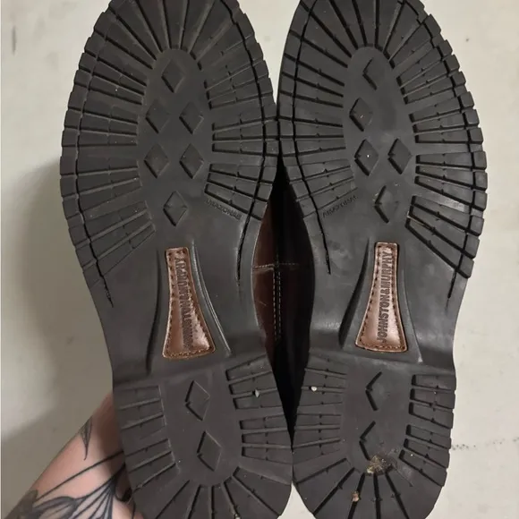 Men's Johnston Brown Leather Loafers Size 9.5