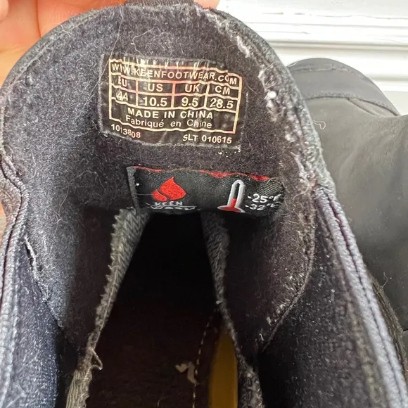 Men's Keen Boots Black Size 10.5