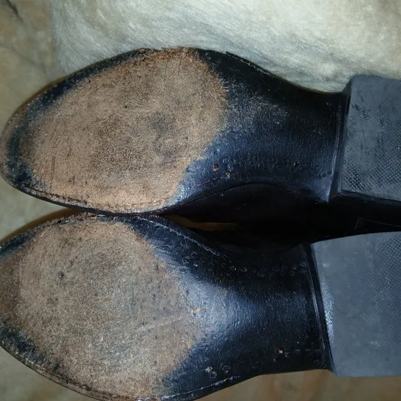 Men's LUCCHESE Cherry Black and Red Leather Boots.