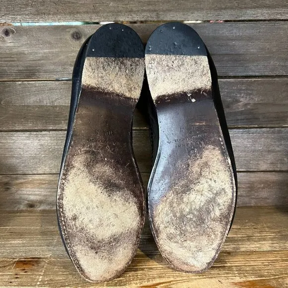 Mens Magnanni Black Leather Horsebit Casual Slip On Loafers Shoes Size 10.5‎ M