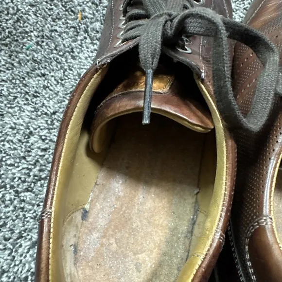 Men's MAGNANNI Fashion Sneakers Perforated Brown Leather
