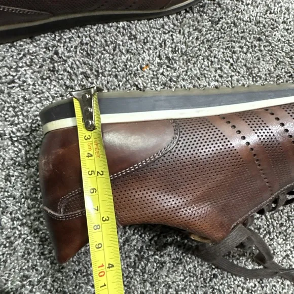 Men's MAGNANNI Fashion Sneakers Perforated Brown Leather