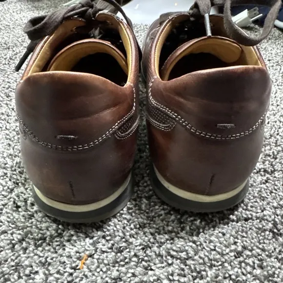 Men's MAGNANNI Fashion Sneakers Perforated Brown Leather