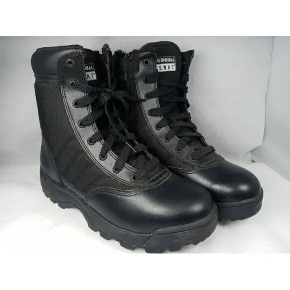 Mens original SWAT tactical boots black US‎ Size 11w classic 6” wide #115101