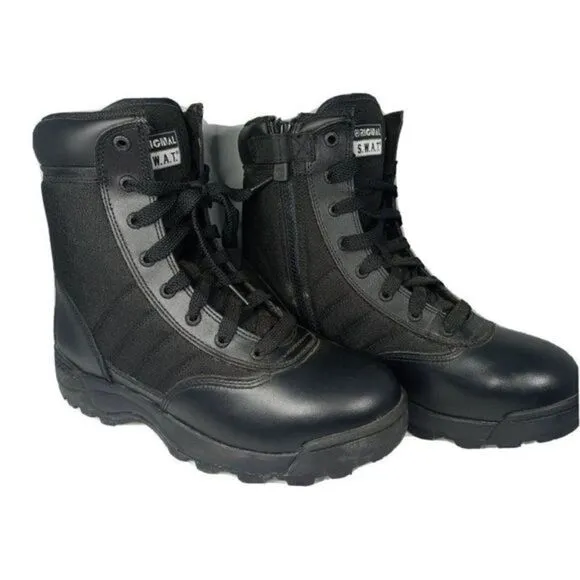 Mens original SWAT tactical boots black US‎ Size 11w classic 6” wide #115101