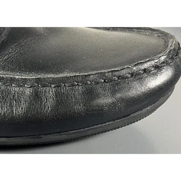 Men's Polo RL Black Leather Reynold Casual Driving Shoe Sz 8D Made in India