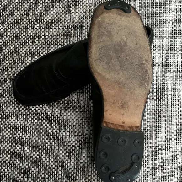 Men’s “PRADA” Black Leather Loafers