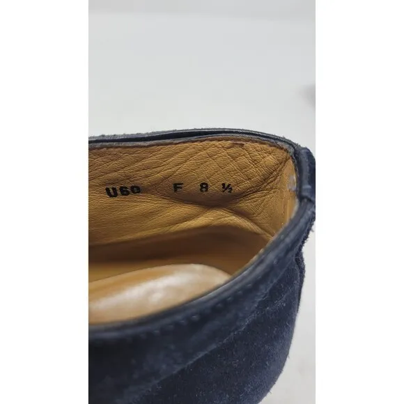 Men's Santoni Ankle Blue Suede Leather Chukka Boots