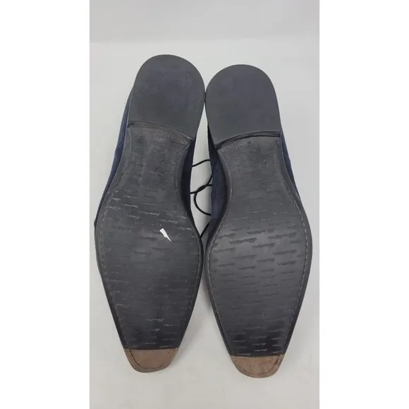 Men's Santoni Ankle Blue Suede Leather Chukka Boots