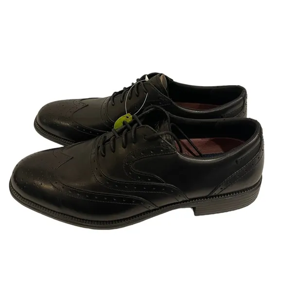 Men's Size Rockport Black new 9 loafers new leather nwt​
