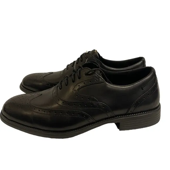 Men's Size Rockport Black new 9 loafers new leather nwt​