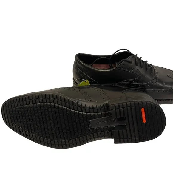 Men's Size Rockport Black new 9 loafers new leather nwt​