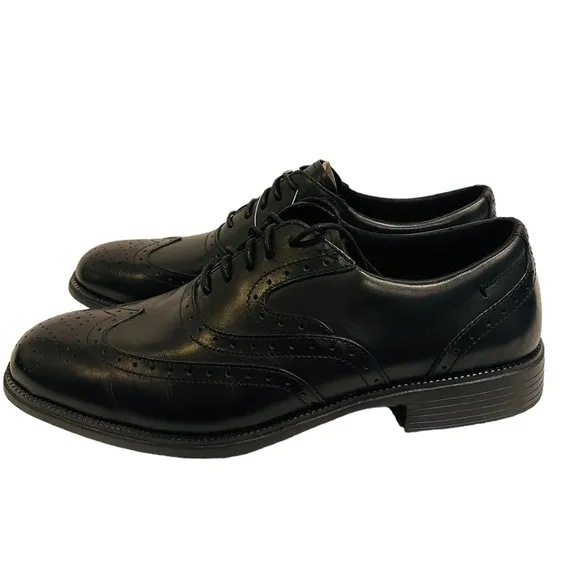 Men's Size Rockport Black new 9 loafers new leather nwt​