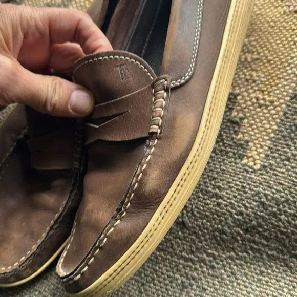 Men's Tod’s Brown Leather Loafers - 8