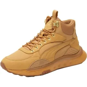 Men's Wild Rider Mid High Top Lace Up Sneakers, Brown