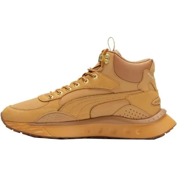 Men's Wild Rider Mid High Top Lace Up Sneakers, Brown