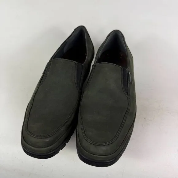 Mephisto Bertrane Loafers Women's 10 Green Suede Slip-On Round Toe Comfort Shoes