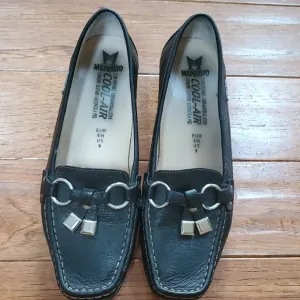 Mephisto Black Leather Tassle Loafers
