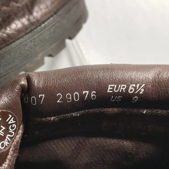 Mephisto Brown Leather Womens Boots Size 9 Gore Tex High Top Lace Up Style