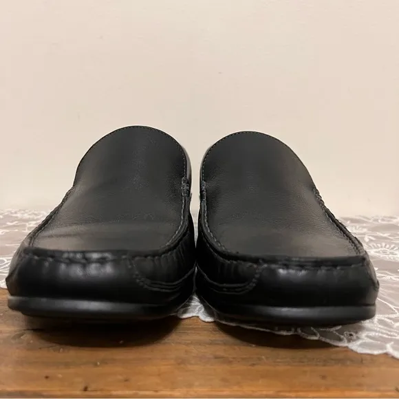 Mephisto Cool Air Black Leather Loafers