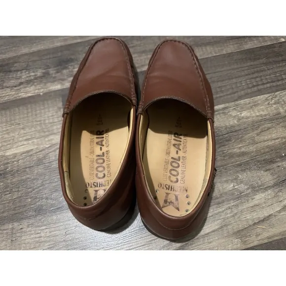 Mephisto Cool-Air Men's Size 9 Brown Venetian Plain Front Loafers