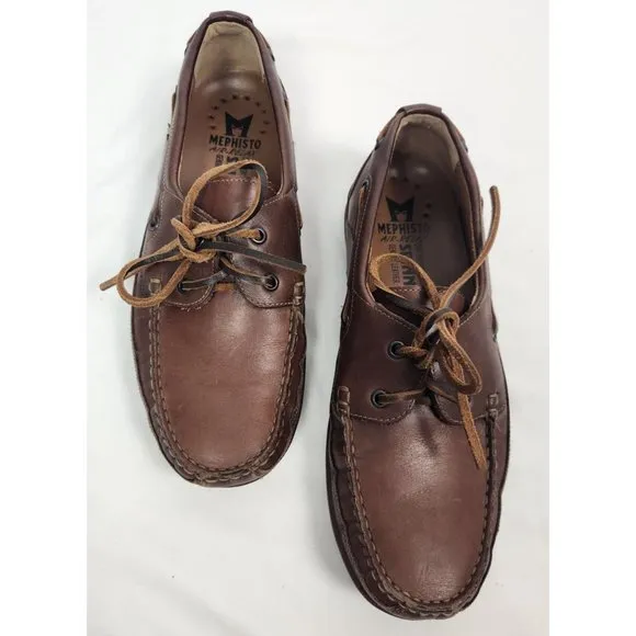 Mephisto Men's Sz. 8.5 Spinnaker Felix Brown Leather Lace Up Loafers