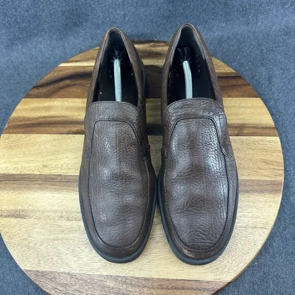 Mephisto Shoes Men's 13 Air Jet Slip On Brown Leather Casual Walking Loafers
