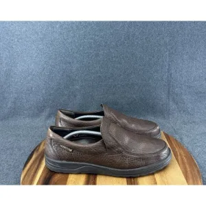 Mephisto Shoes Men's 13 Air Jet Slip On Brown Leather Casual Walking Loafers