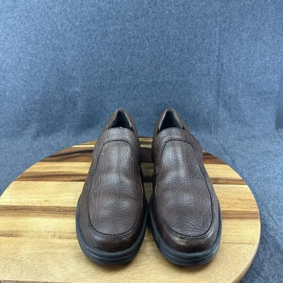 Mephisto Shoes Men's 13 Air Jet Slip On Brown Leather Casual Walking Loafers