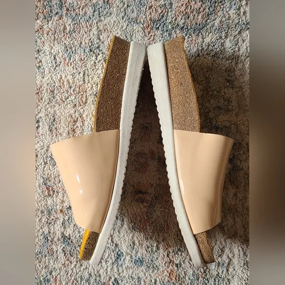 Mephisto Women's Classic Cream AIR RELAX Comfort Sandal Slides Size 38 EU