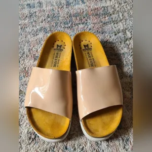 Mephisto Women's Classic Cream AIR RELAX Comfort Sandal Slides Size 38 EU