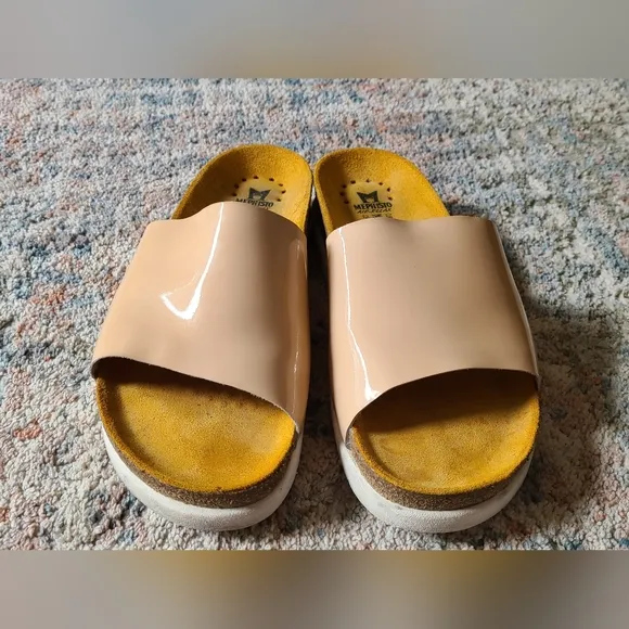 Mephisto Women's Classic Cream AIR RELAX Comfort Sandal Slides Size 38 EU