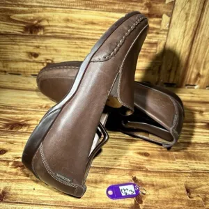 Mephisto Cool Air Men's 10.5 Loafers Brown Leather Slip On Casual Shoes