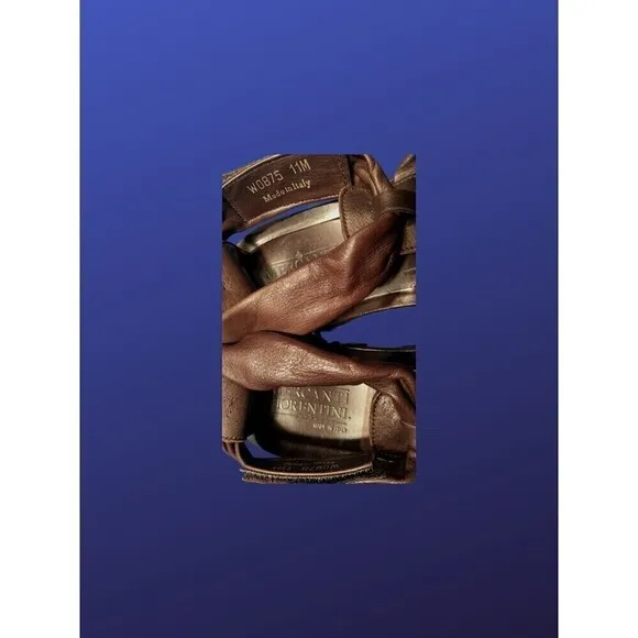 MERCANTI FIORENTINI 100% Leather Gladiator Sandal #W0875, BROWN, Size 11, EUC
